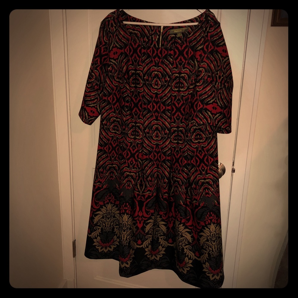 Scuba fabric dress with pockets
